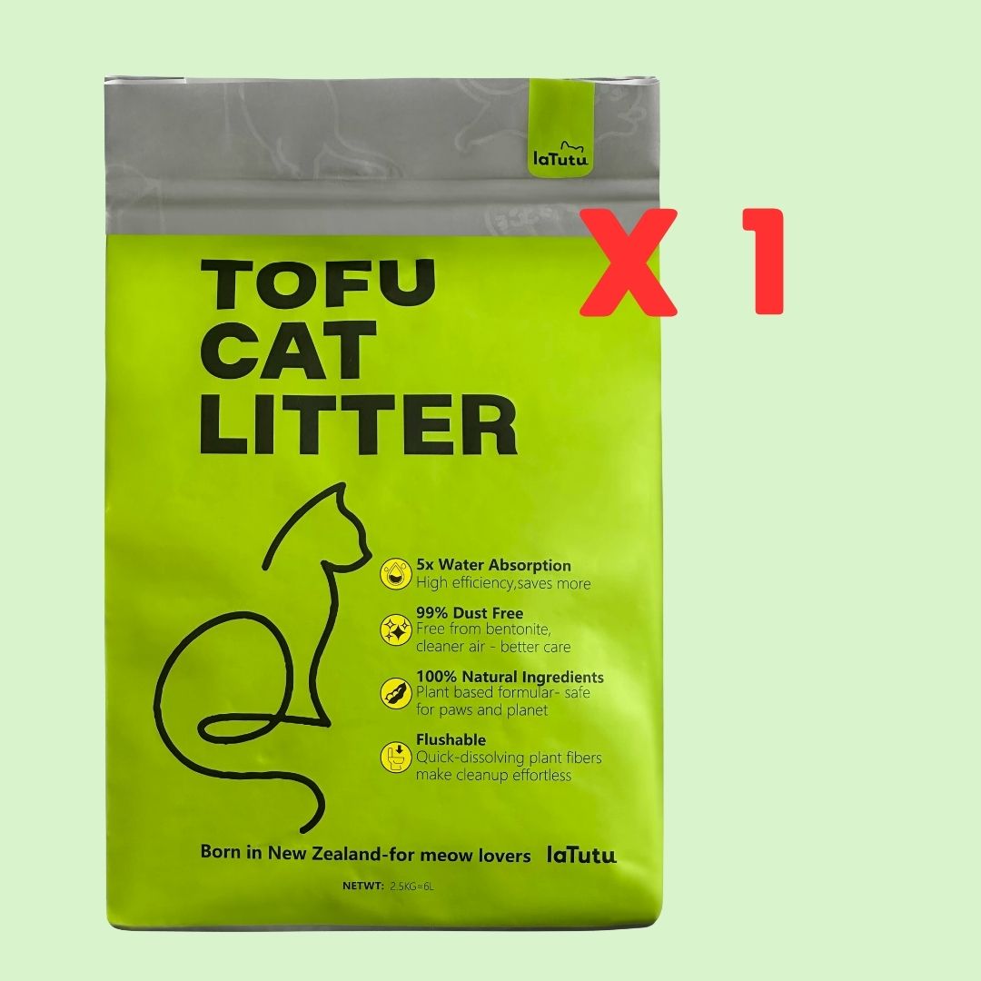 Buy 6 get 2 extra free Latutu Nature Clumping Long-Lasting Odour Control Tofu Cat Litter