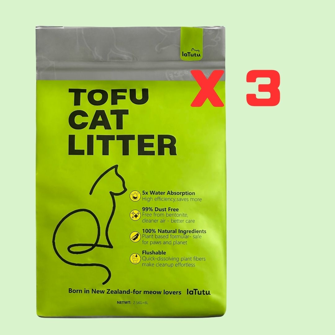 Buy 6 get 2 extra free Latutu Nature Clumping Long-Lasting Odour Control Tofu Cat Litter