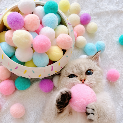 Cat Toy Silent Cat Play Balls – 12 Pack, Night-Friendly