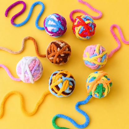 icecream Interactive Cat Yarn Ball Toy with Bell – Soft & Fun for Cats