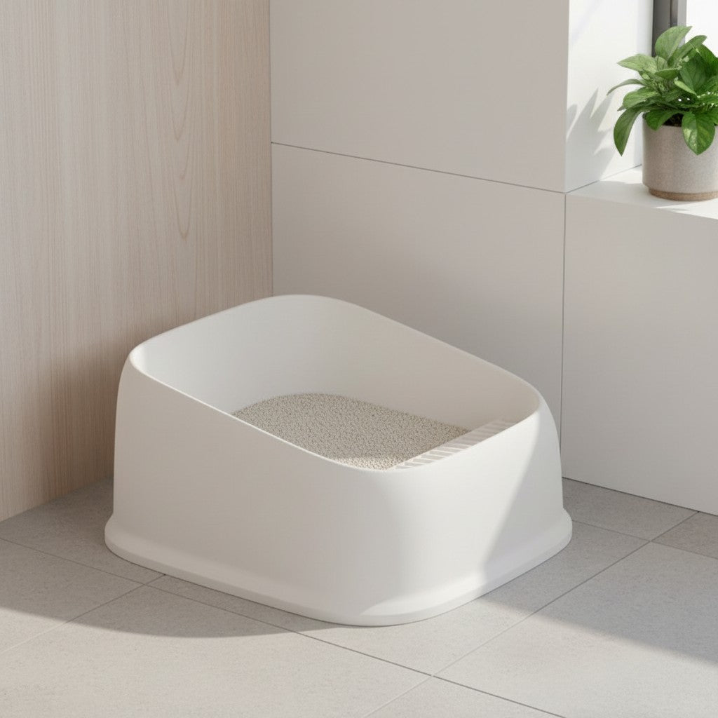Aroha Sturdy XL Double-Layer Litter Box, Spacious & Smooth surfaces for Easy Clean