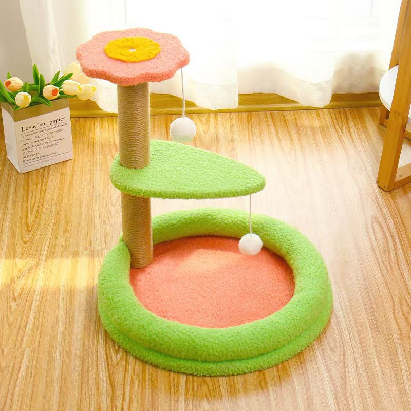 Momo Cat Tower 3 in 1  Scratching Post,Bed, Rest tower